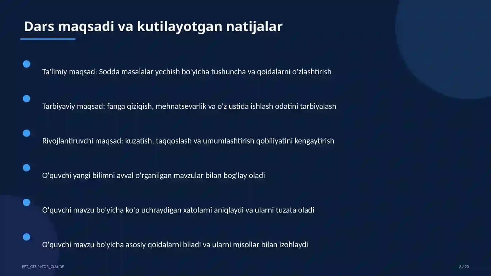 Sodda masalalar yechish (1-sinf) 3