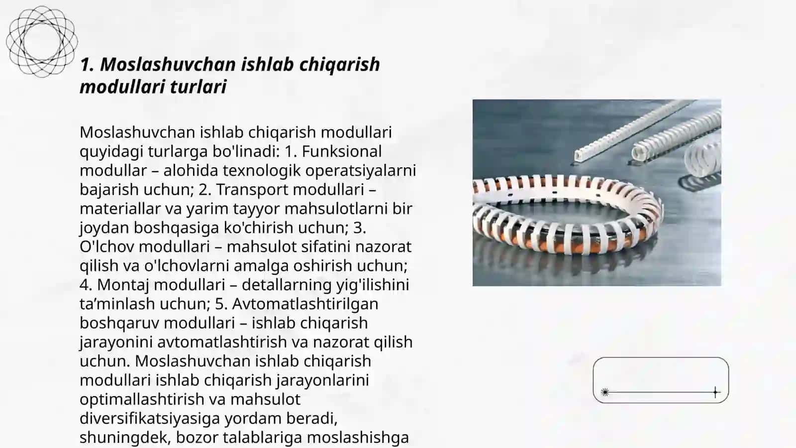 Moslashuvchan ishlab chiqarish modullari 3