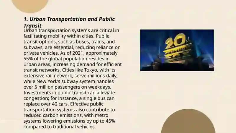 Urban Transportation and Public Transit 3