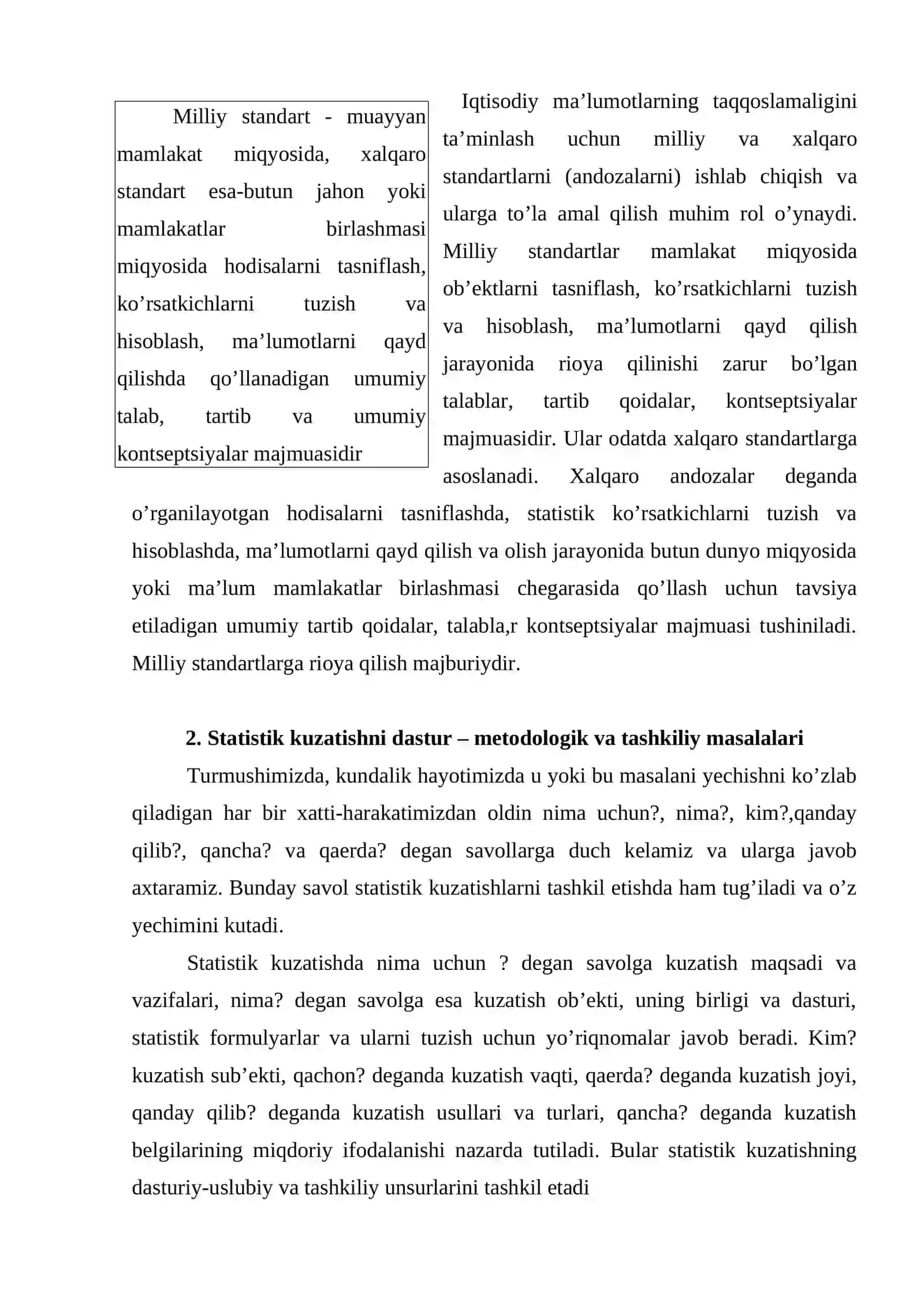 Statistik kuzatish uslubiyati 3