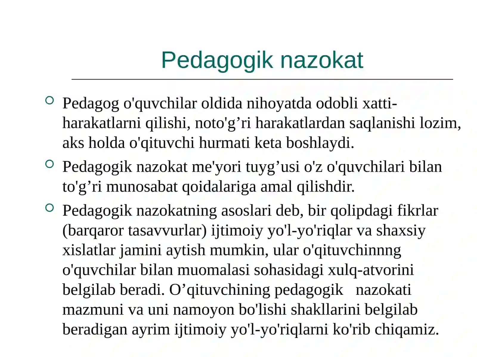PEDAGOGIK TAKT UNING MOHIYATI VA MAZMUNI 3
