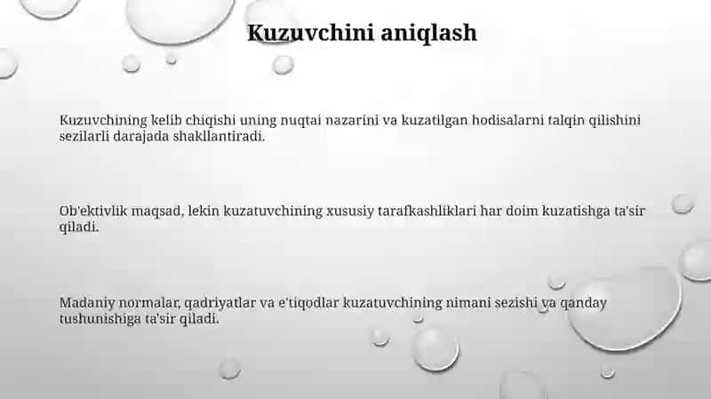Kuzatuvchi shaxs va uning madaniyati 3