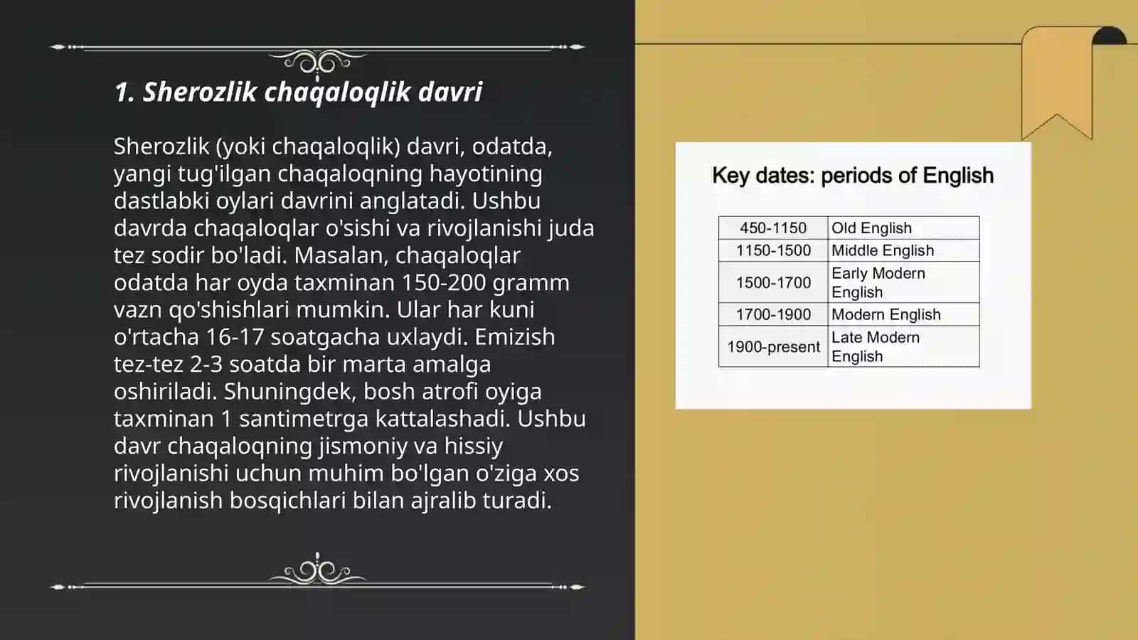 Sherozlik chaqaloqlik davri 3
