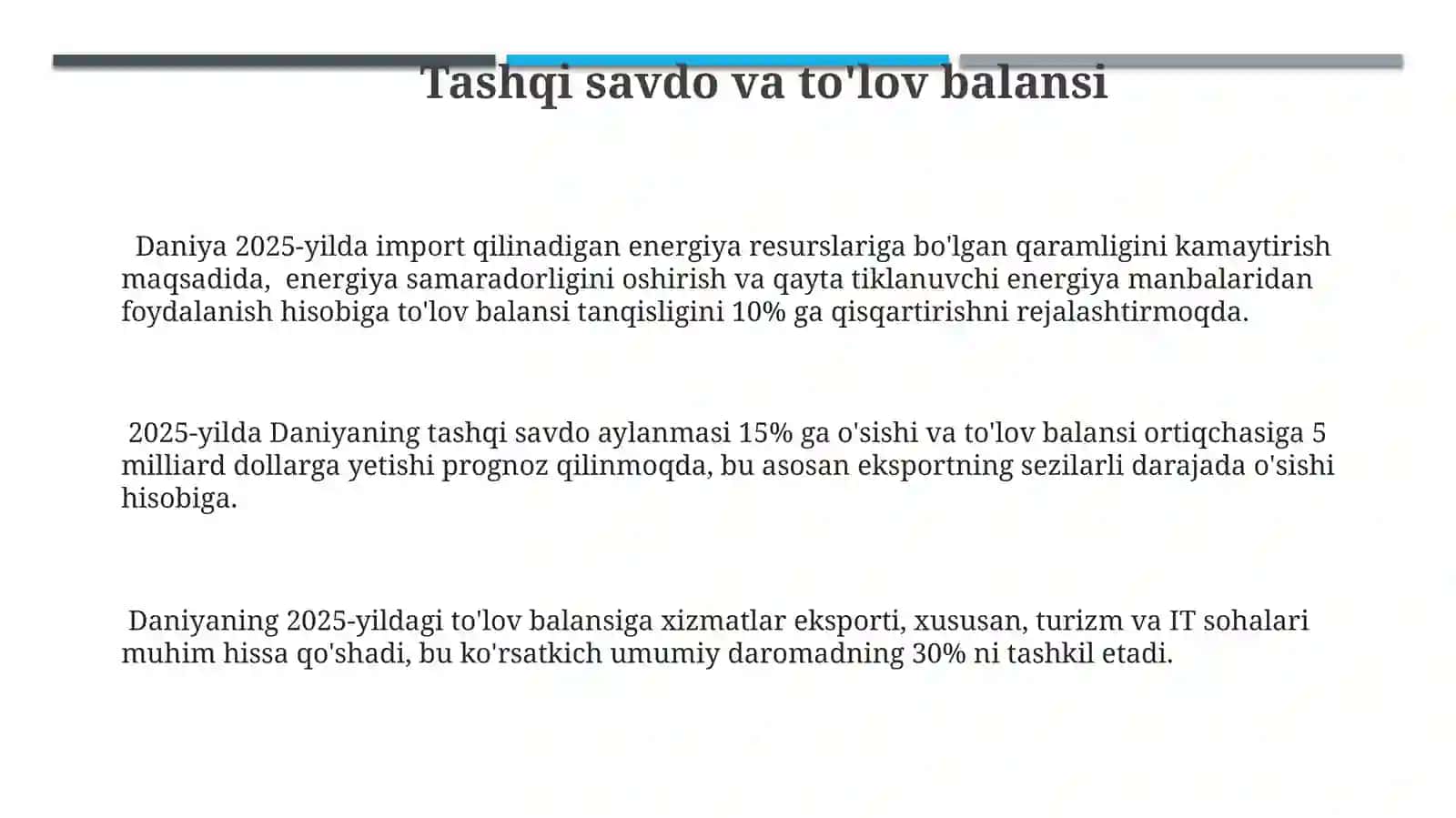 Daniya davlatining 2025-yildagi iqtisodiy holati 3
