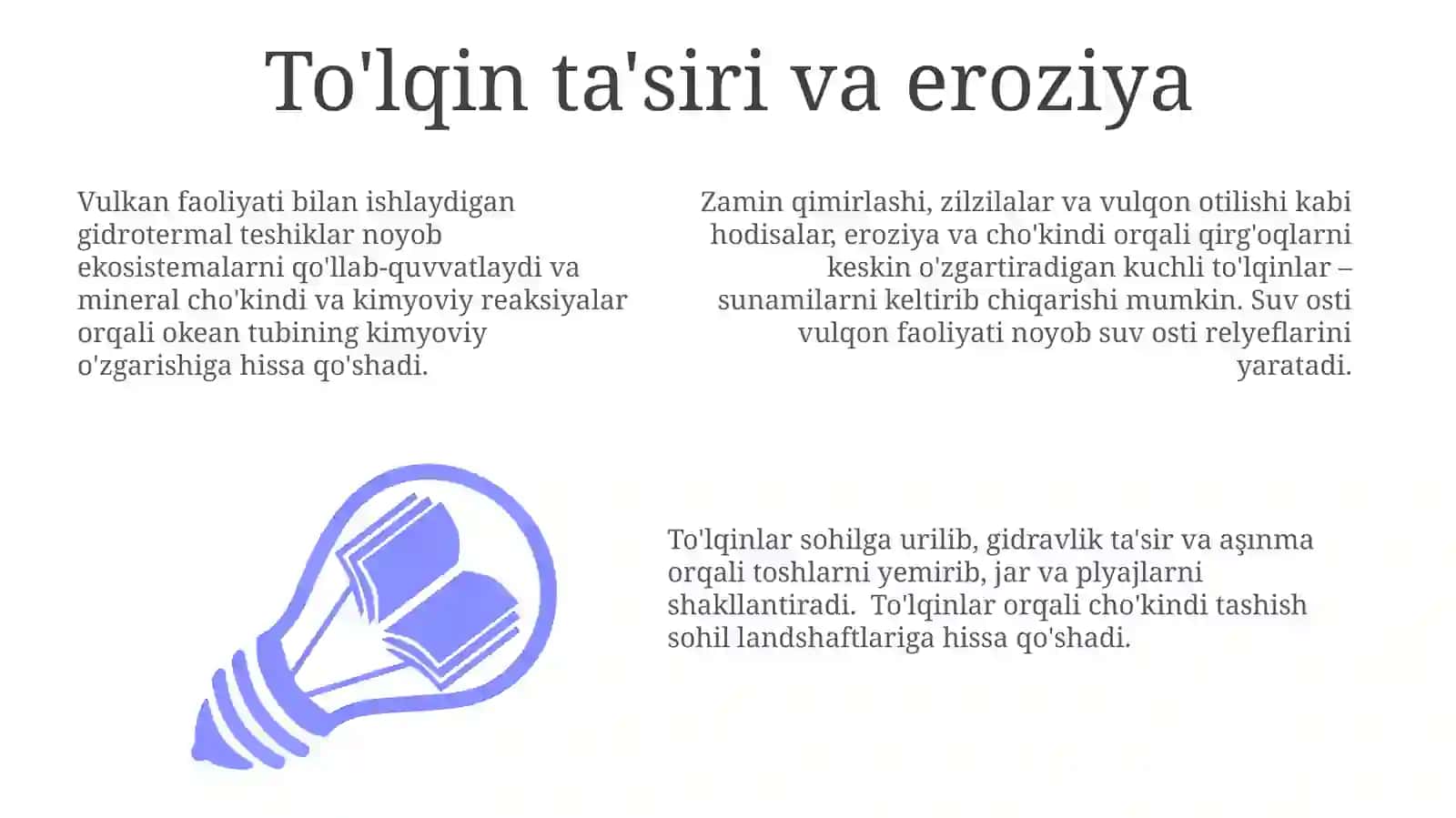 Gidrosferaning geologik faoliyati 3