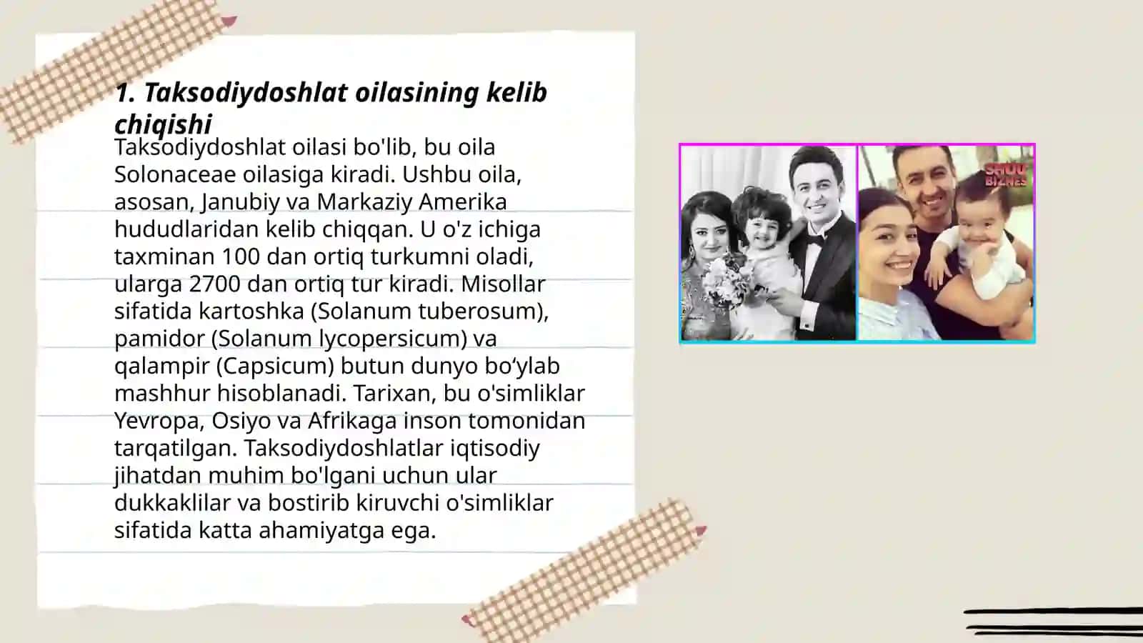 Taksodiydoshlat oilasi 3