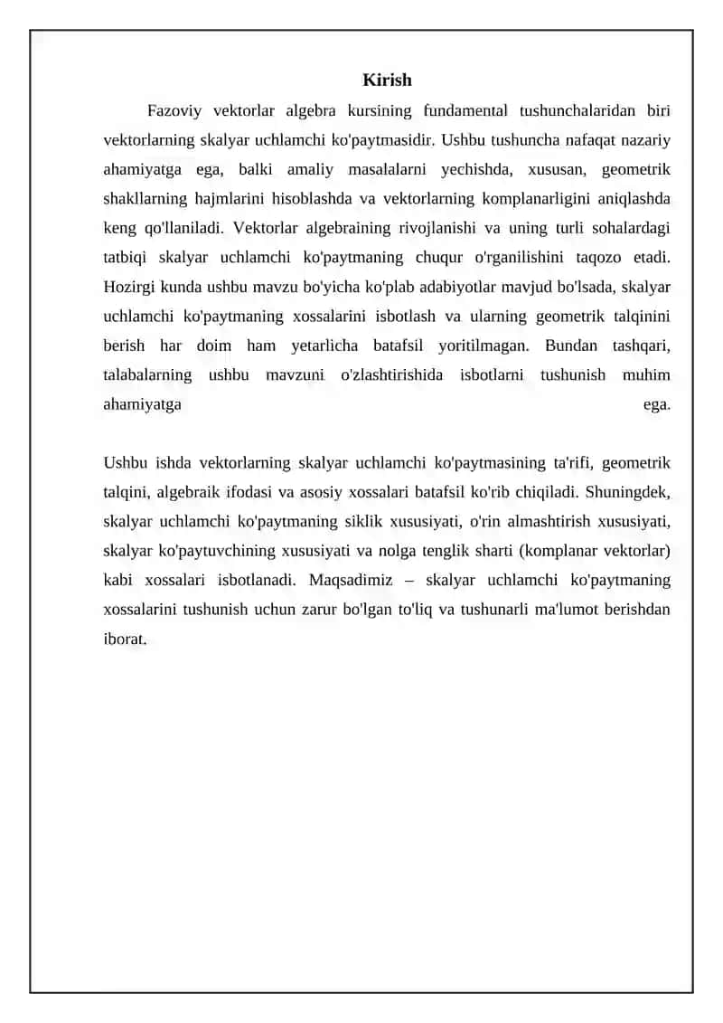 Fazoviy vektorlar algebra kursi 3