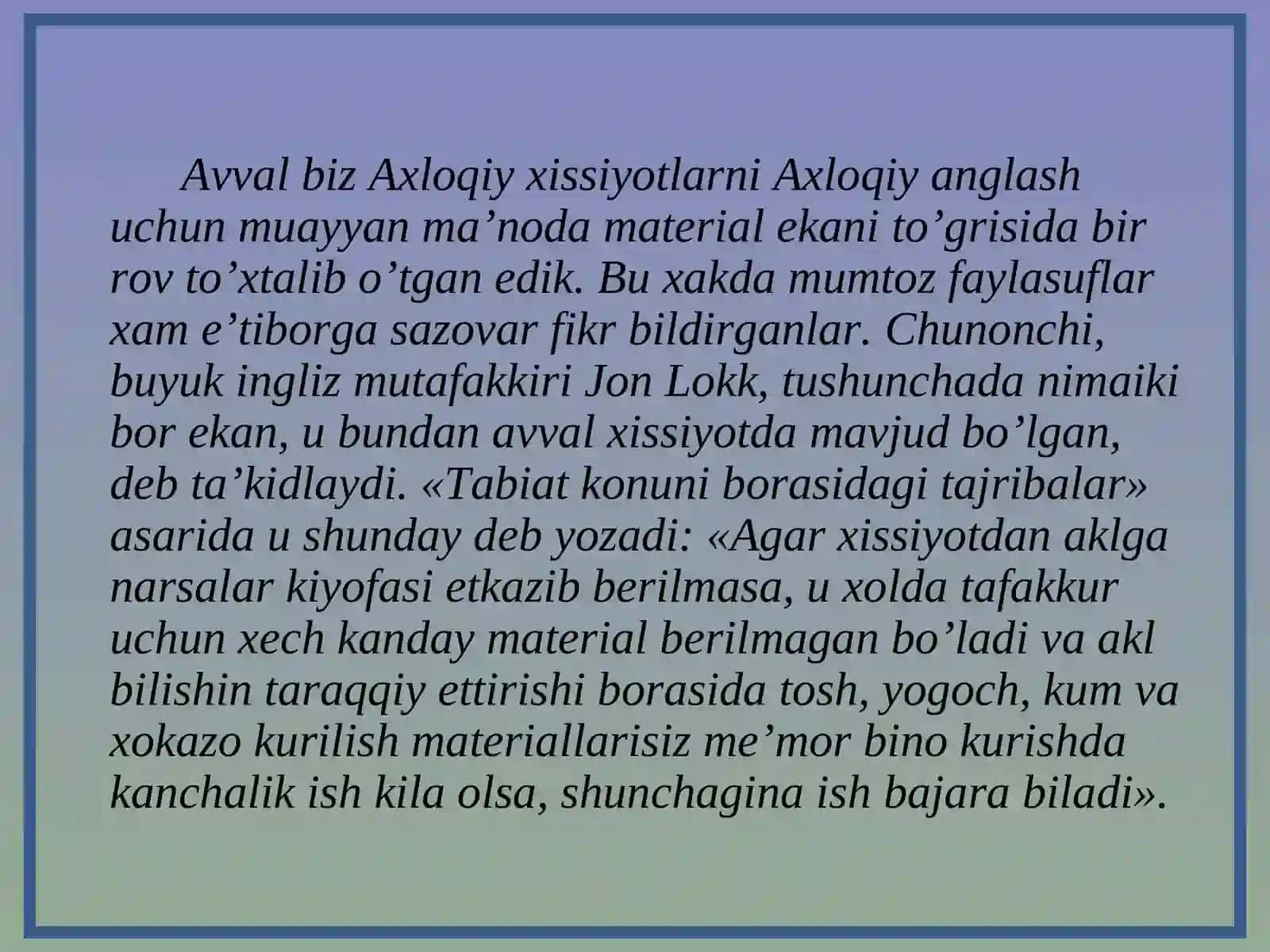 Axloqshunoslik va manaviy tarbiya 3