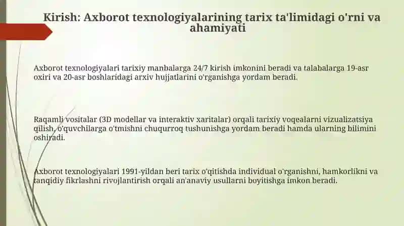 Axborot texnologiyalari tarix ta'limida 3