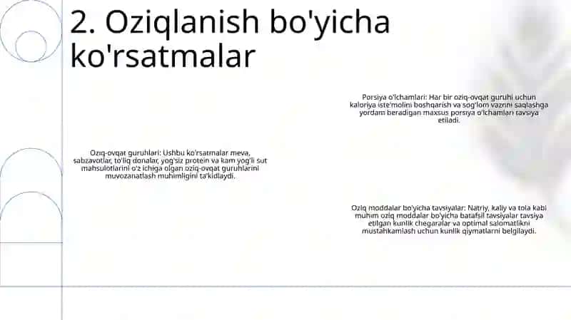 Oziqlanish faktlari 3