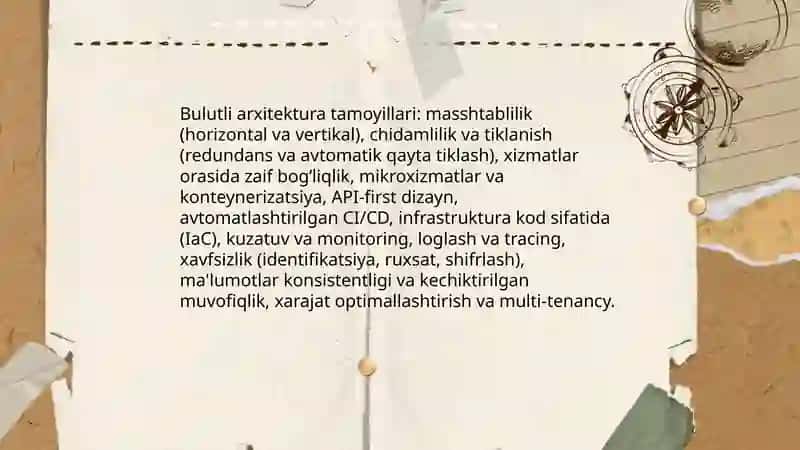 Bulutli texnologiyalar orqali dasturiy vositalarni loyihalash 3