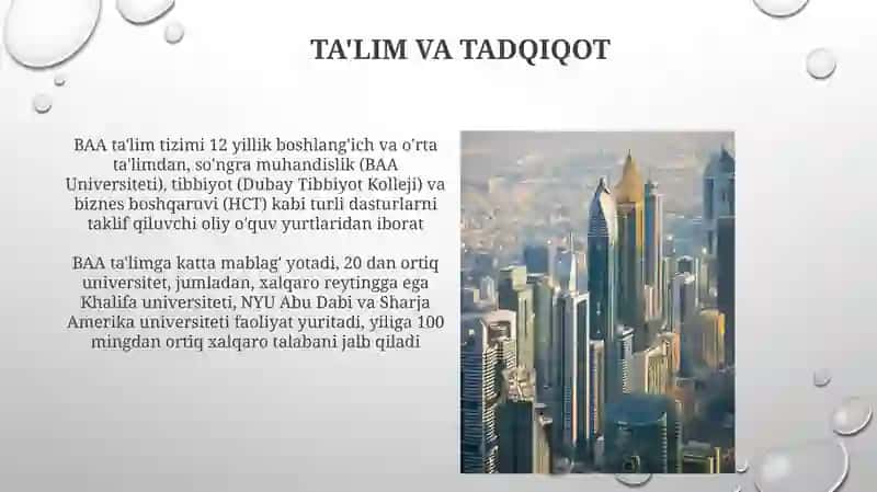BAA ta'lim tizimi 3