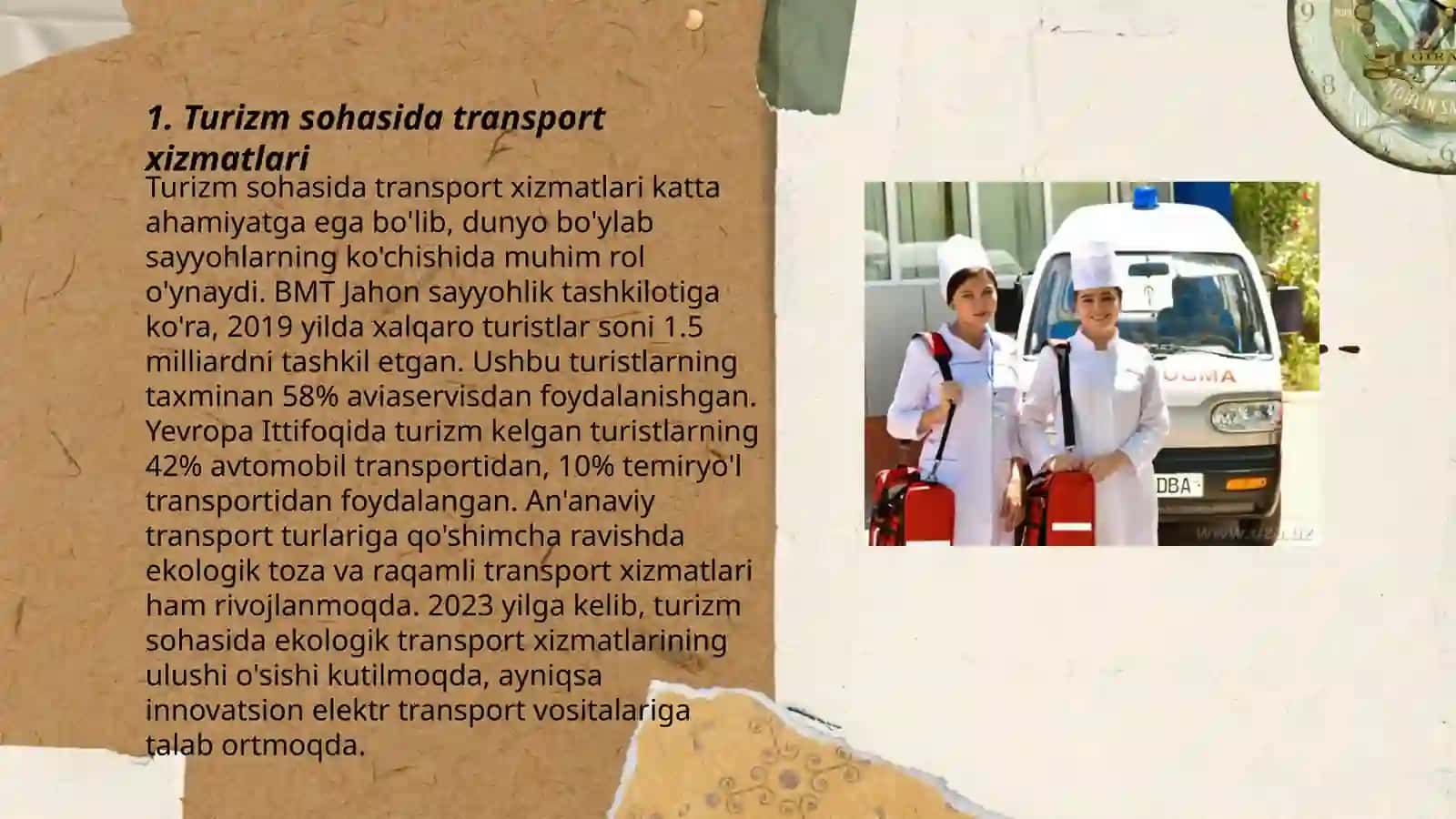 Turizm sohasida transport xizmatlari 3