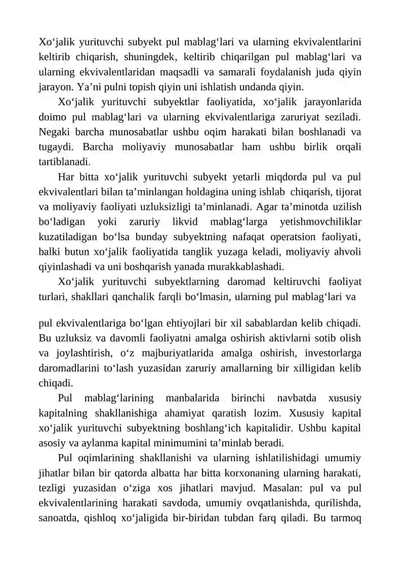 Pul oqimlarini tahlili 3