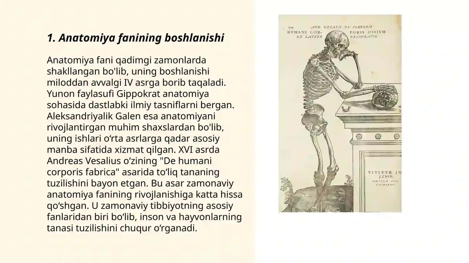 Anatomiya fanining qisqacha tarixiy ocherki 3