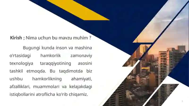 Inson va mashina hamkorligi, kelejak sari yo'l. 3