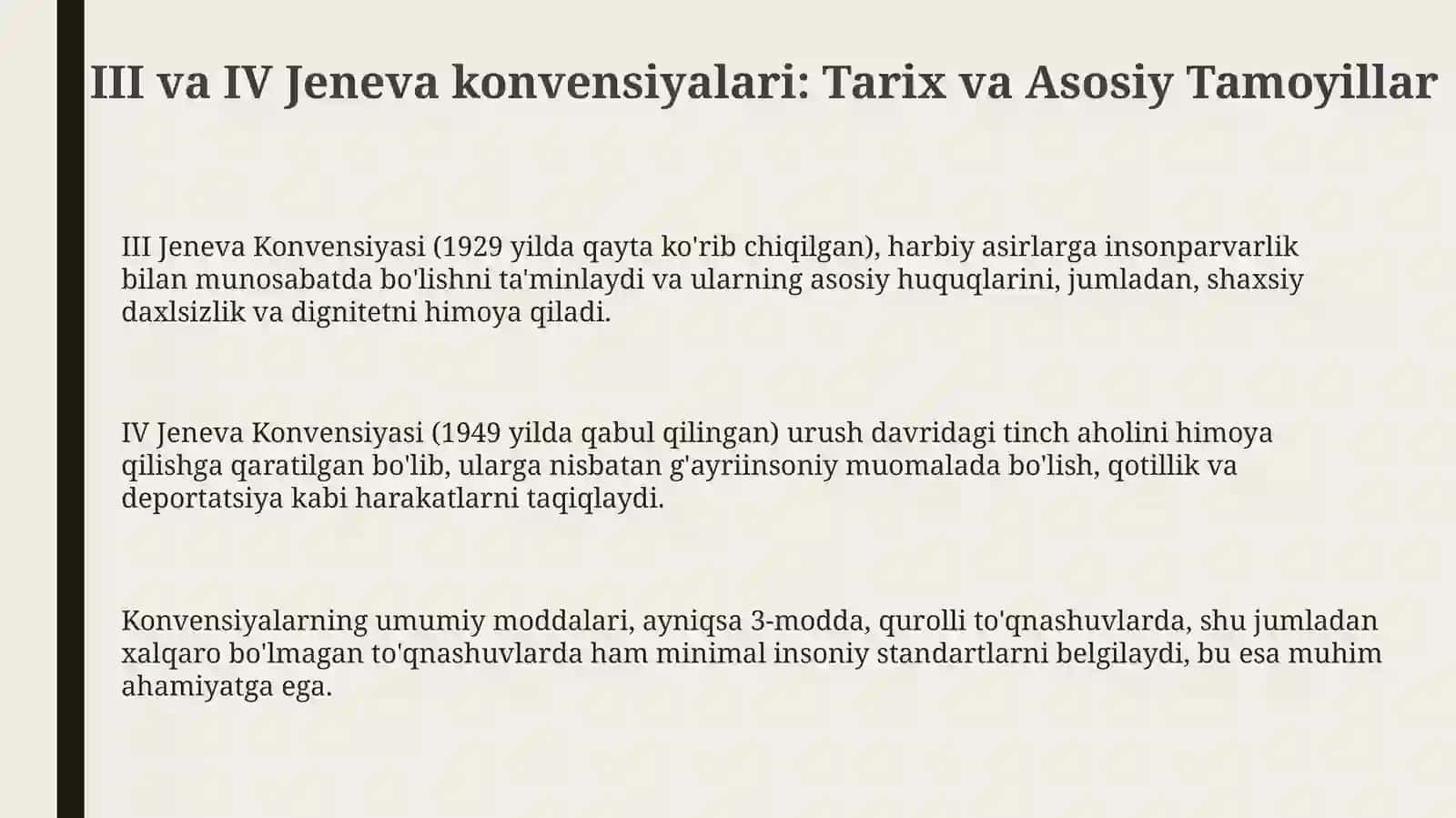 III va IV Jeneva konvensiyasi 3