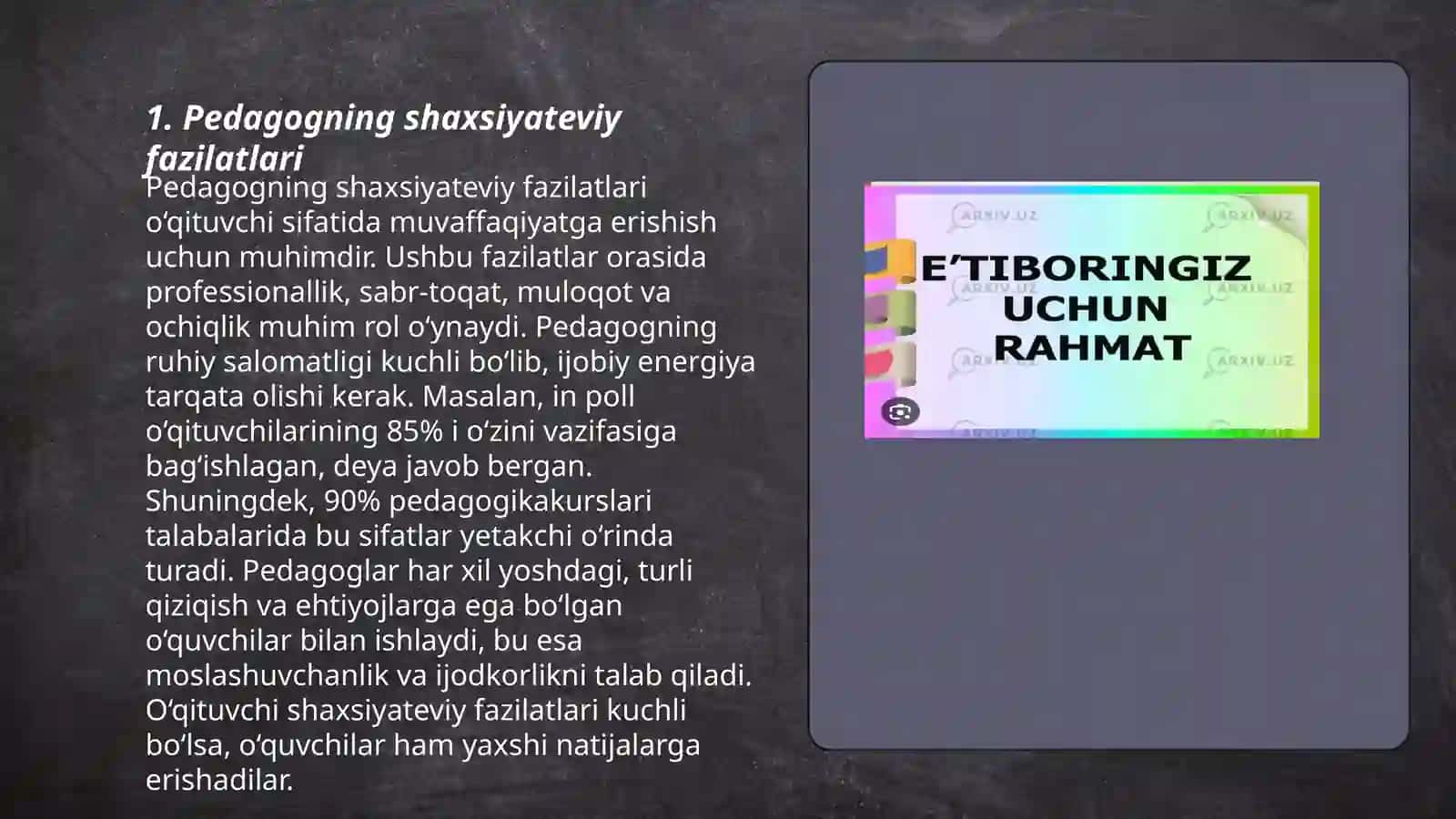 Pedagogning shaxsiy va kasbiy malakasi 3