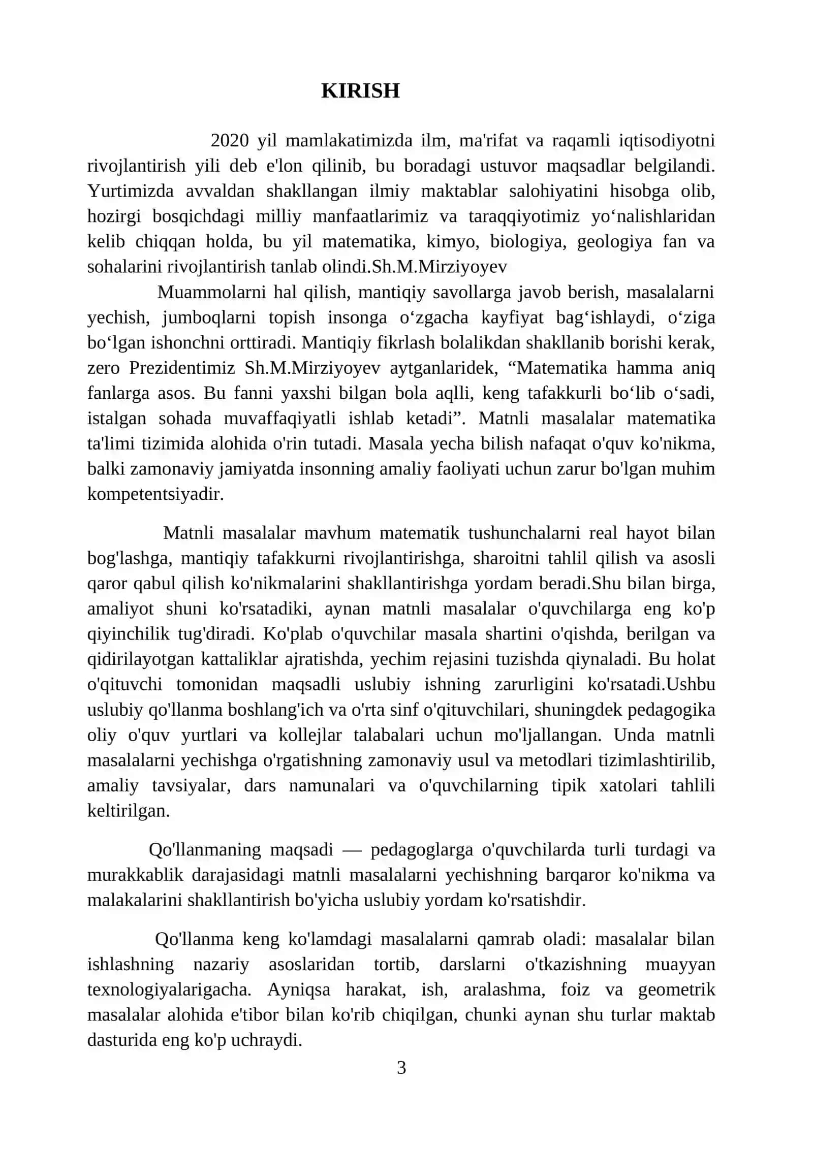 MATNLI MASALALARNI YECHISHGA O'RGATISH METODIKASI 3