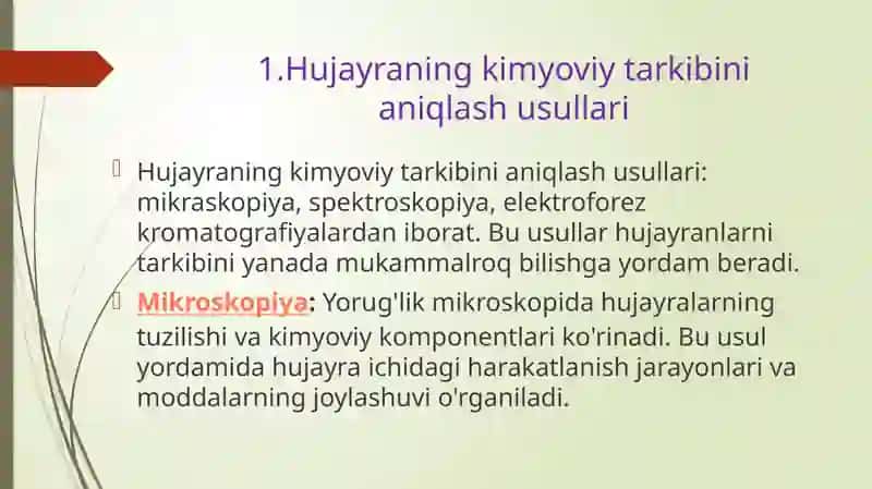HUJAYRANING KIMYOVIY TARKIBINI ANIQLASH 3