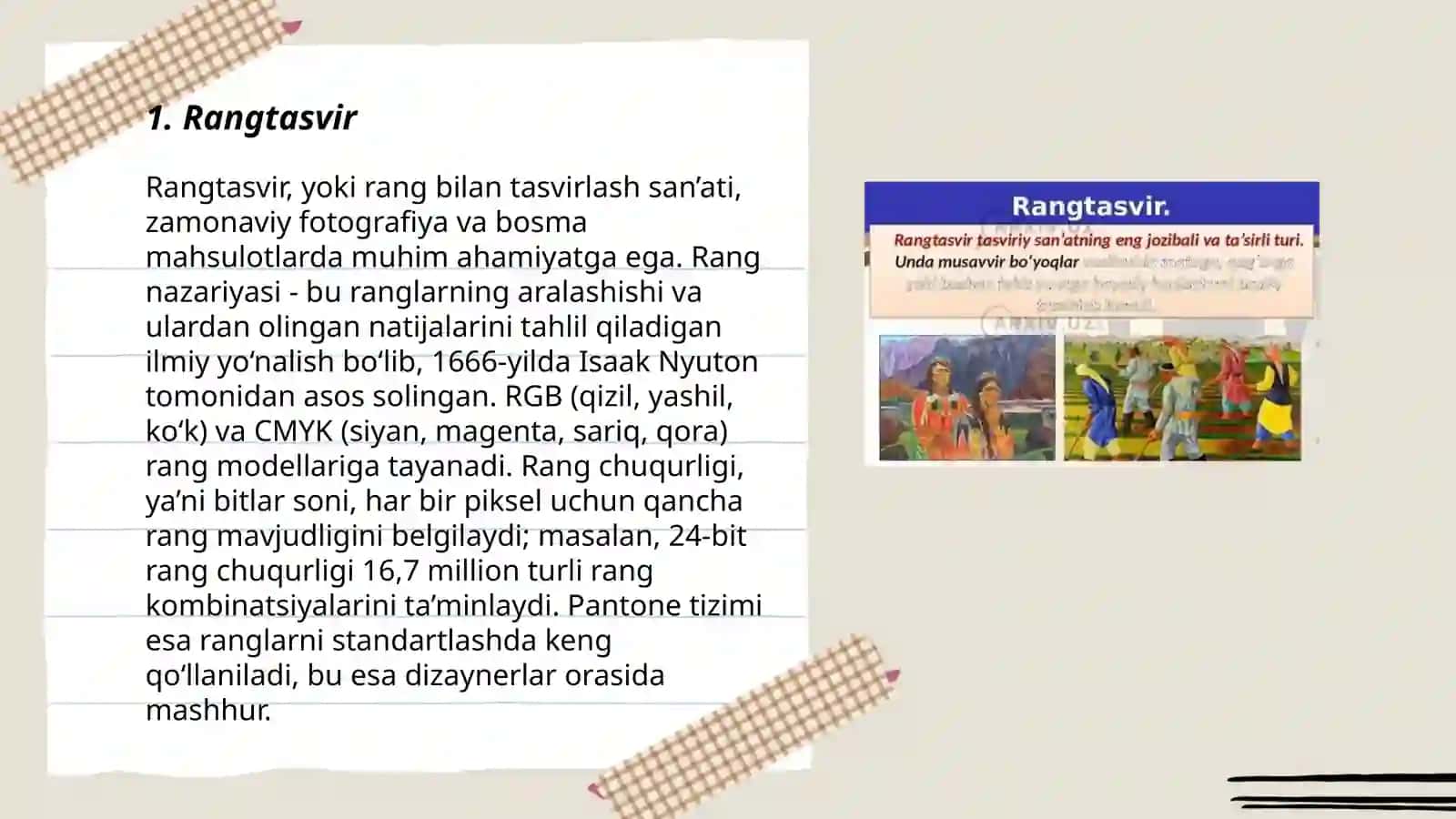 Tasviriy faoliyat mashgʻulot turlari 3