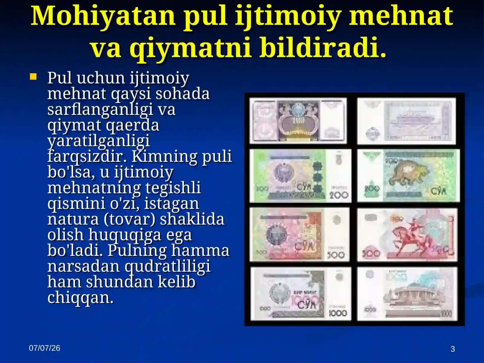 Pul aylanish qonuni va pul massasi 3