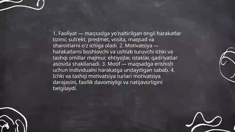 Faoliyat va mativatsiya 3