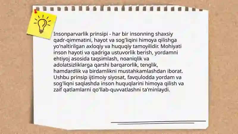 Insonparvarlik prinsipi 3