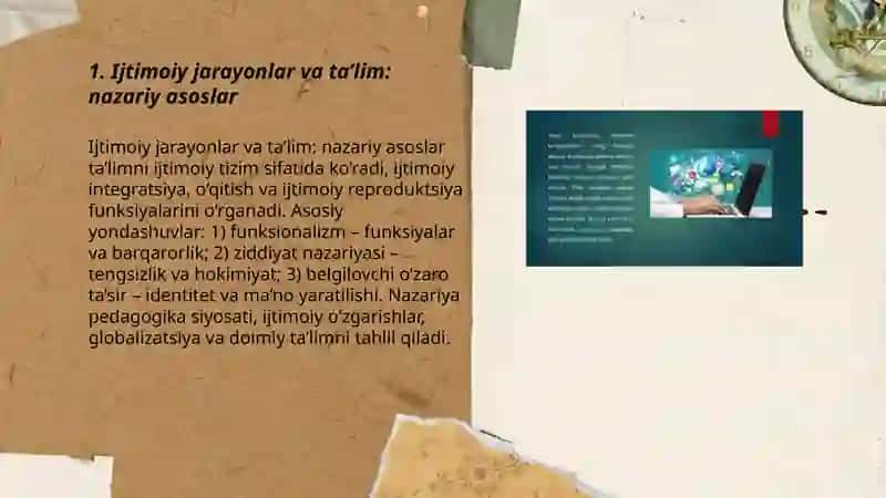 Ijtimoiy jarayonlar va ta’lim: nazariy asoslar 3