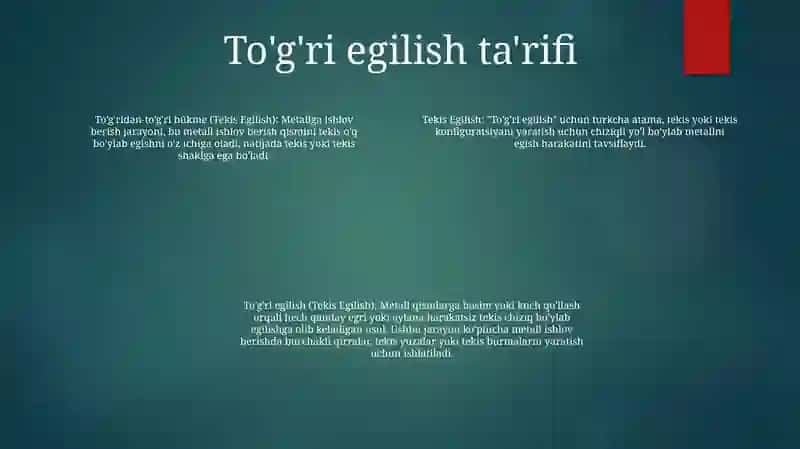 Tekis Egilish 3