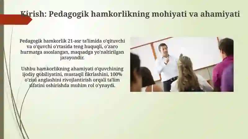 Pedagogik hamkorlik 3