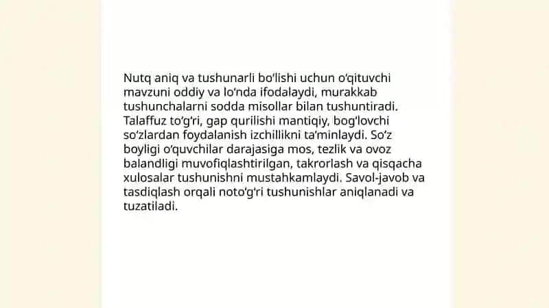 Oʻqituvchi nutqiga qoʻyilgan talablar 3