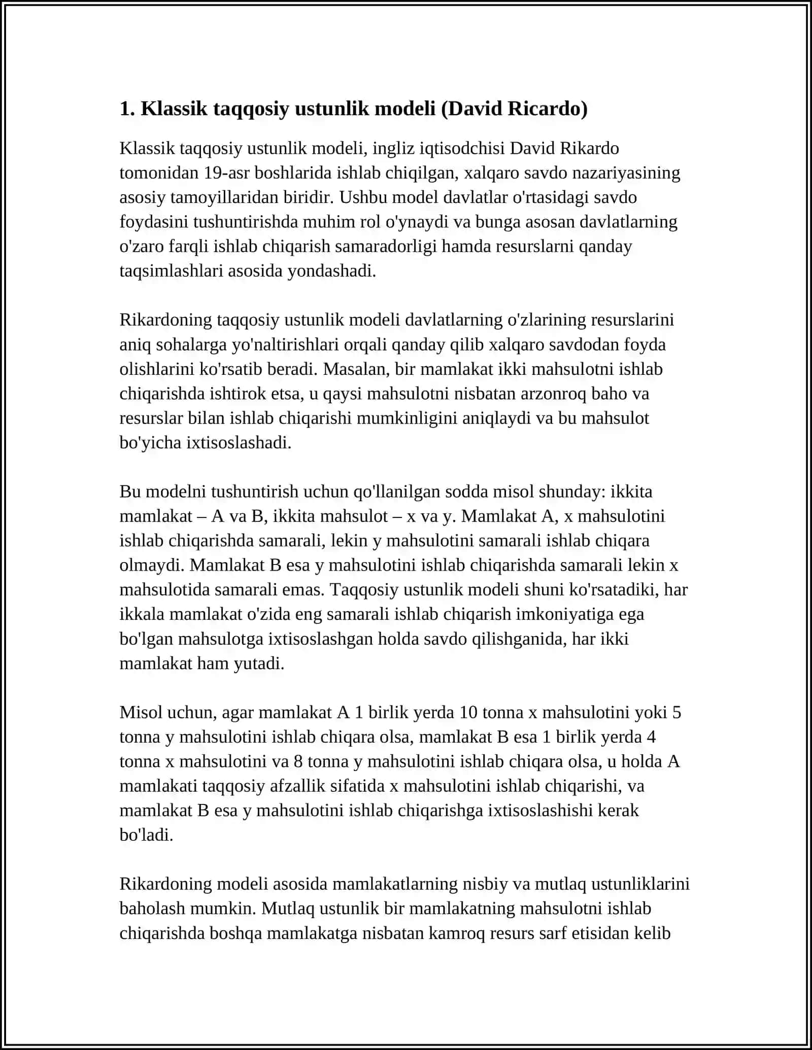 XALQARO SAVDO MODELI 3