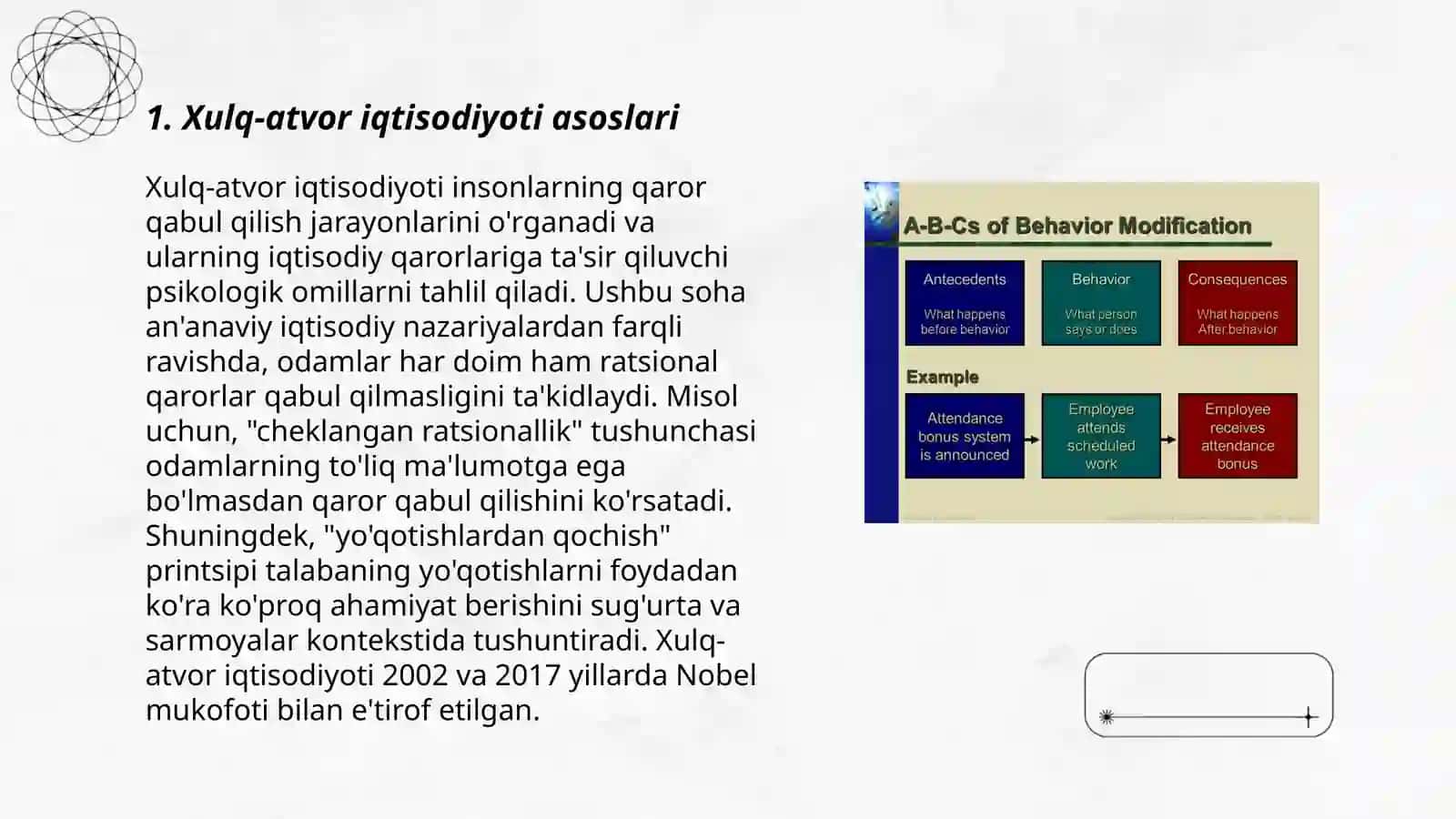 Xulq-atvor vaneyroiqtisodiyot 3