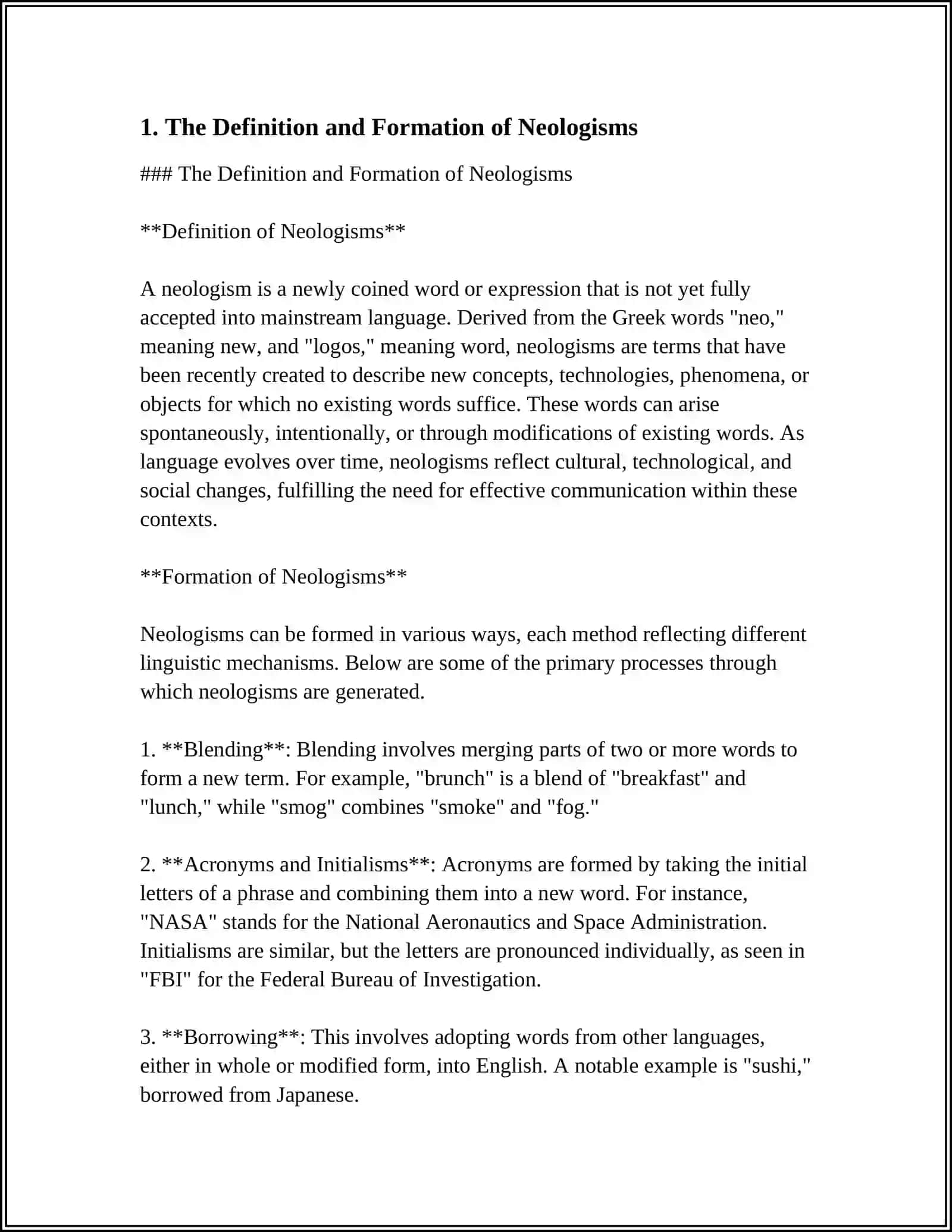 NEOLOGISMS AND THEIR ROLE IN STYLISTICS 3