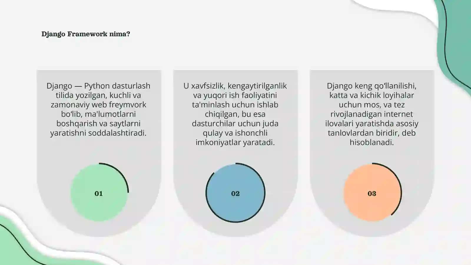 Django Framework haqida nazariy ma'lumot yozish 3