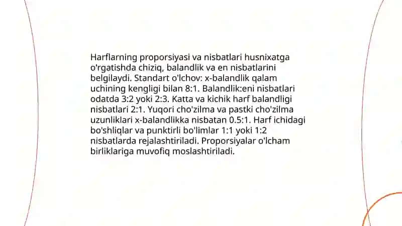 Husnixatga o'rgatishning grafik talablari 3