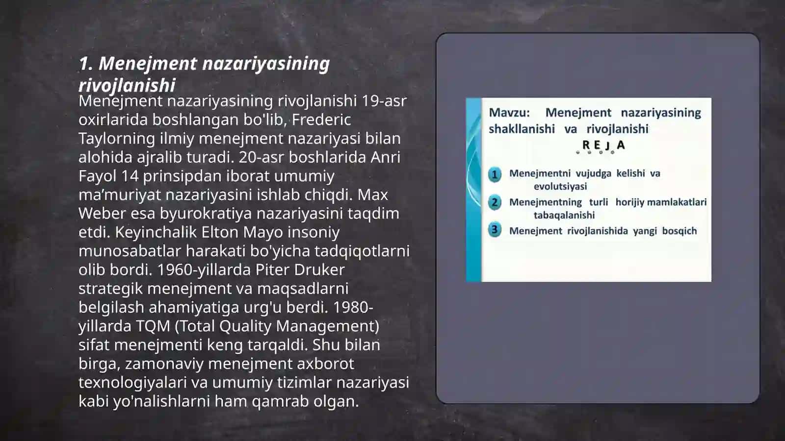 Menejmentning nazariy asoslari 3