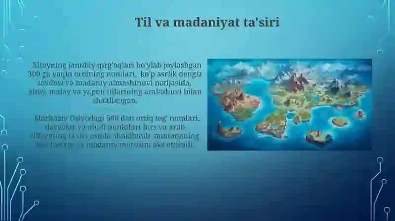 Mintaqaviy toponimika. Qitʼalar va dunyo okeanlari nomlari 3