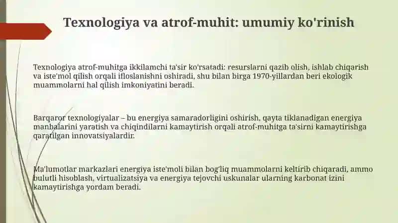 Texnologiya va atrof-muhit 3
