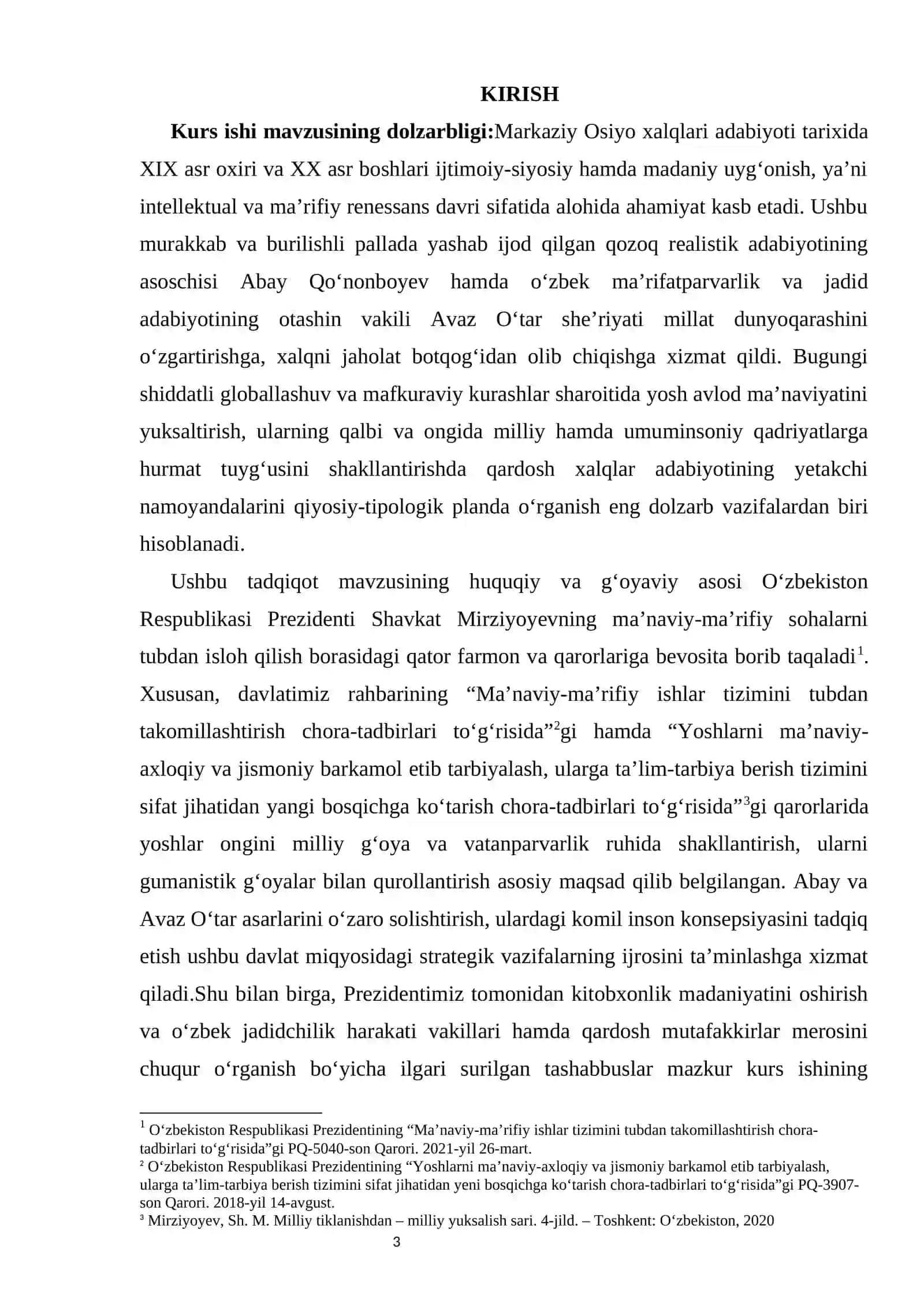 Abay va Avaz O‘tar she’rlarini solishtirish      kurs ishi 3