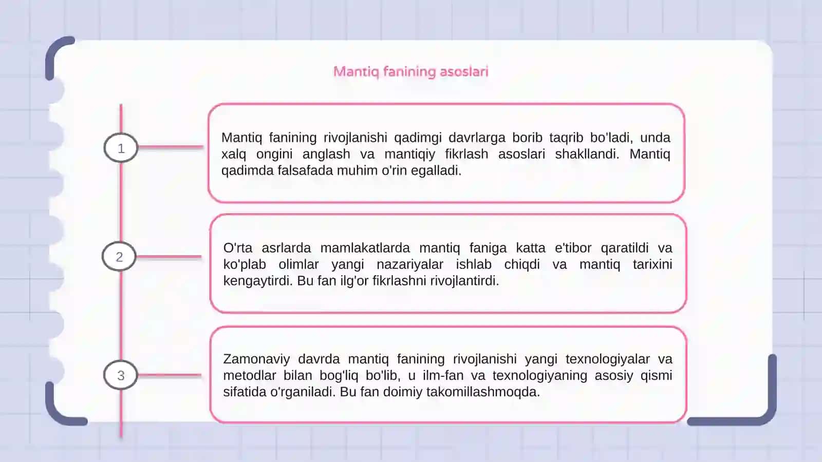 Mantiq fanining rivojlanishi tarixi 3