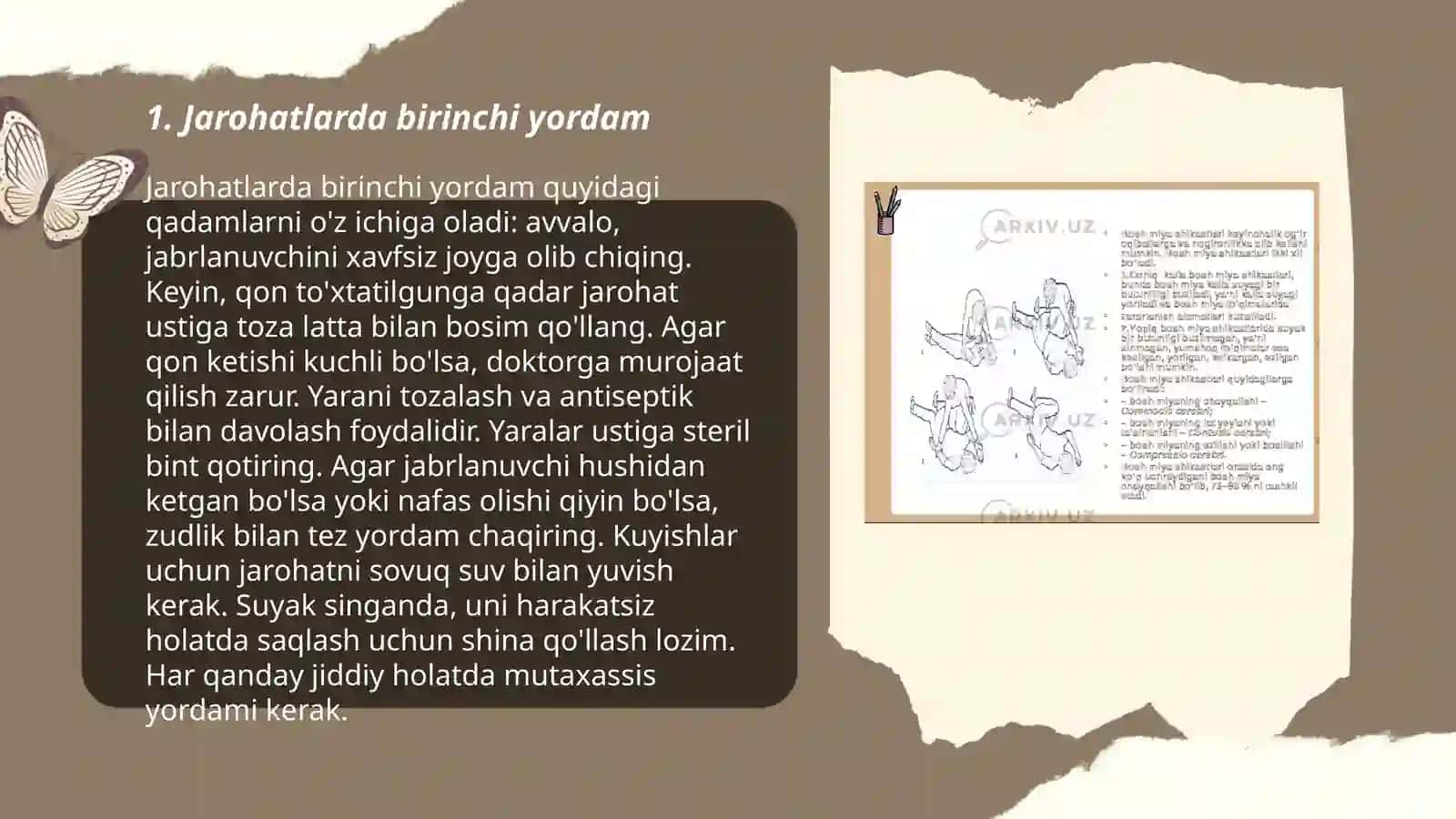 Jarohatlarda birinchi yordam 3