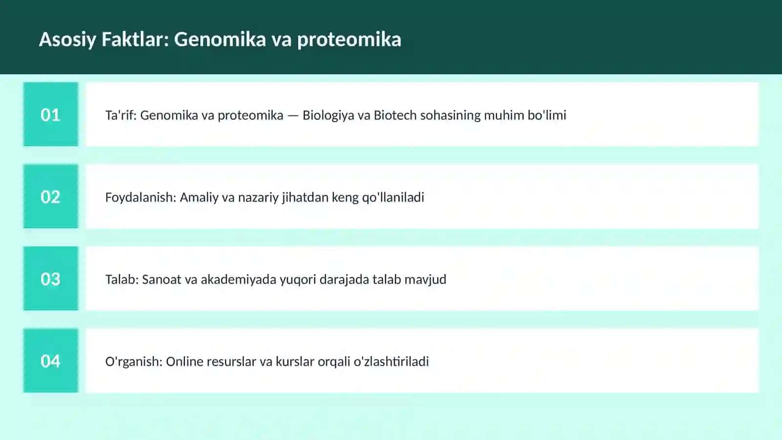 Genomika va proteomika 3
