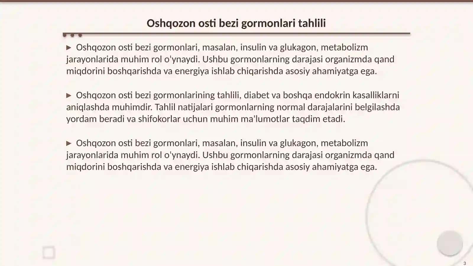Oshqozon osti bezi garmonlarini tekshirish usullari 3