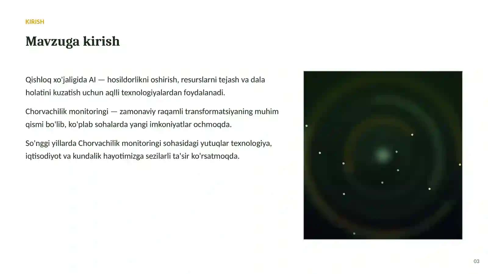 SUN'IY INTELLEKT • AI QISHLOQ XO'JALIGIDA 3