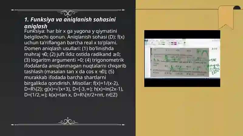 Funksiyani to‘la tekshirish 3