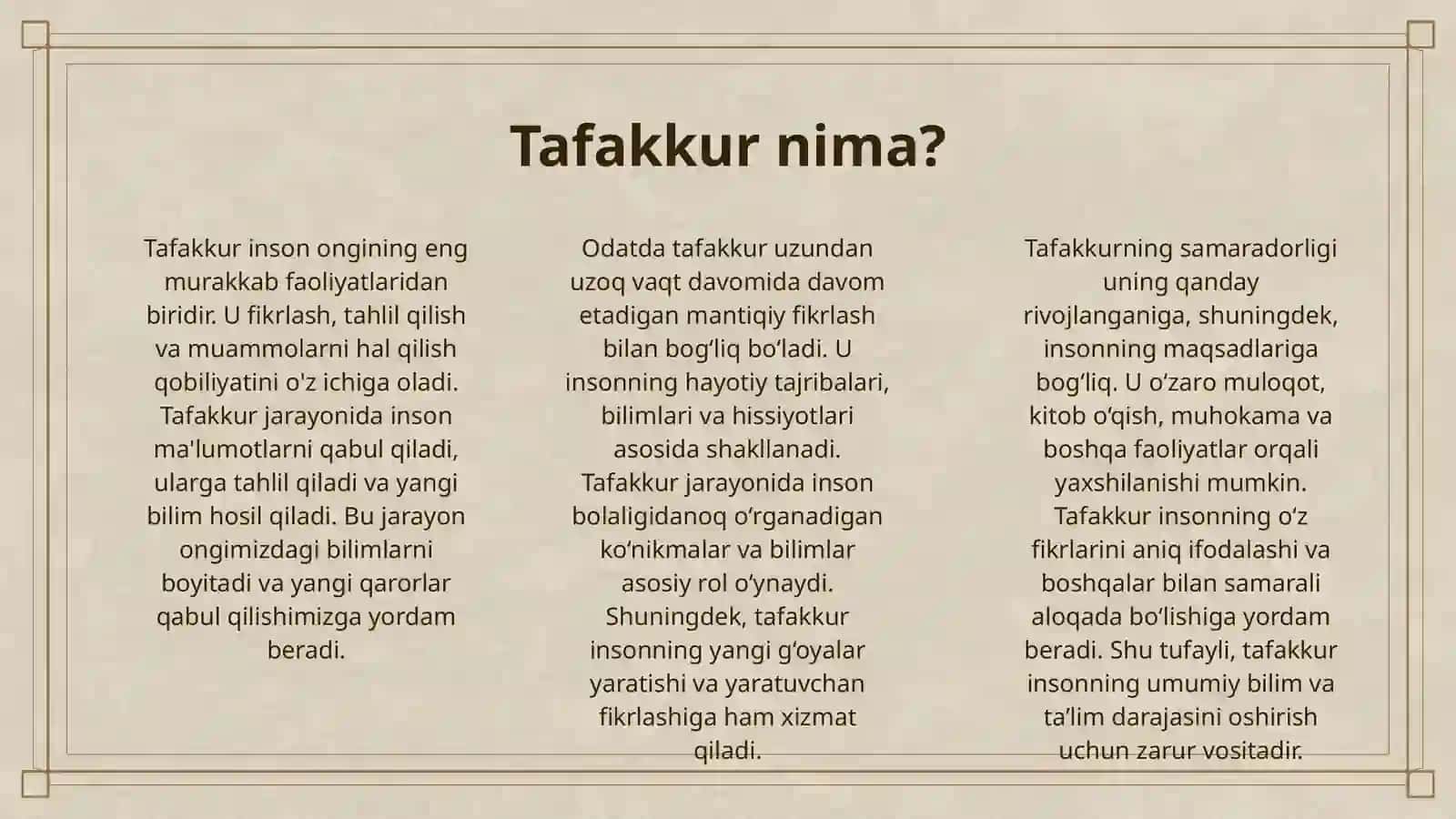 TAFAKKUR VA ONG 3