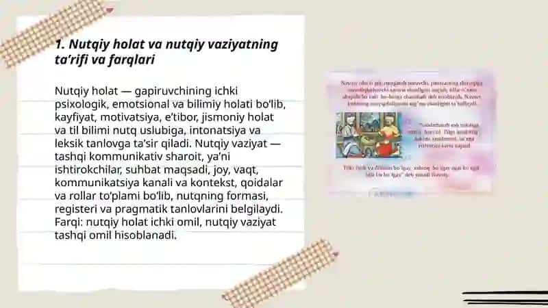 Nutqiy holat va nutqiy vaziyat 3