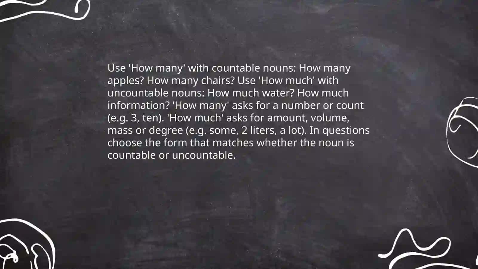 Difference between "How many" and "How much" 3